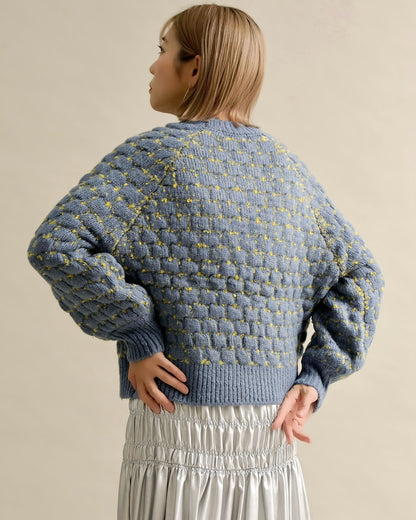 ミックスツイードクルーネックニット