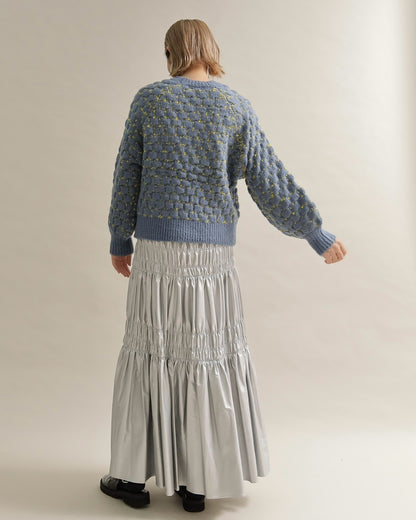 ミックスツイードクルーネックニット