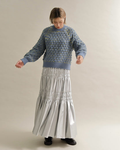 ミックスツイードクルーネックニット