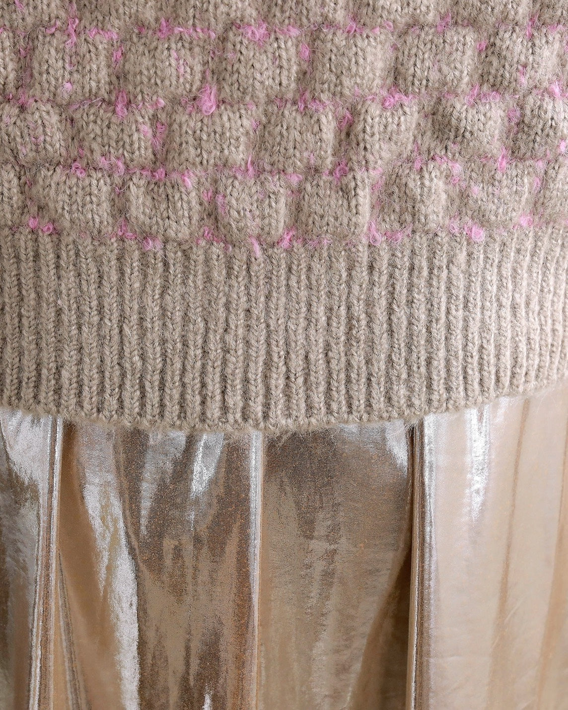 ミックスツイードクルーネックニット