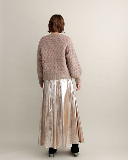 ミックスツイードクルーネックニット