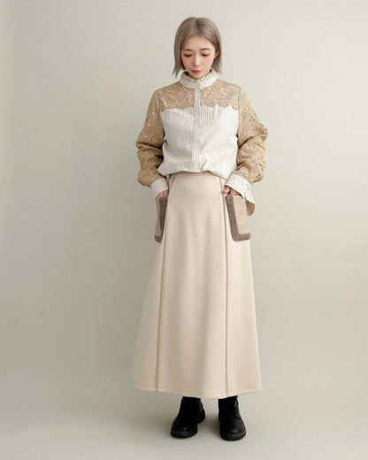 ボアポケットロングスカート