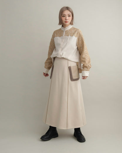 ボアポケットロングスカート