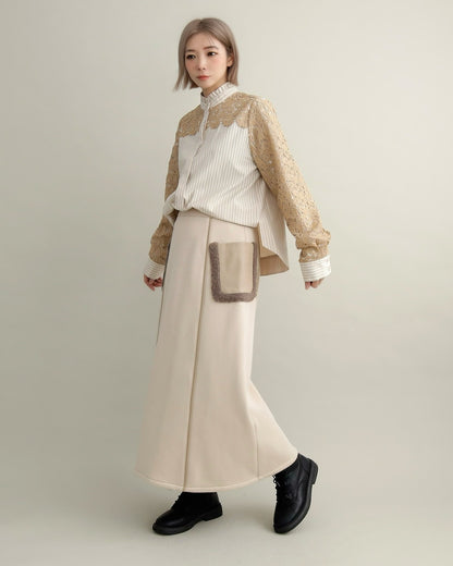 ボアポケットロングスカート