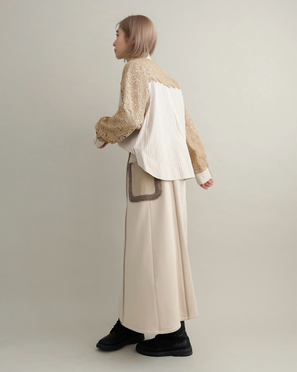 ボアポケットロングスカート