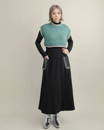 ボアポケットロングスカート