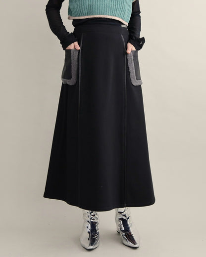 ボアポケットロングスカート