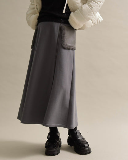ボアポケットロングスカート