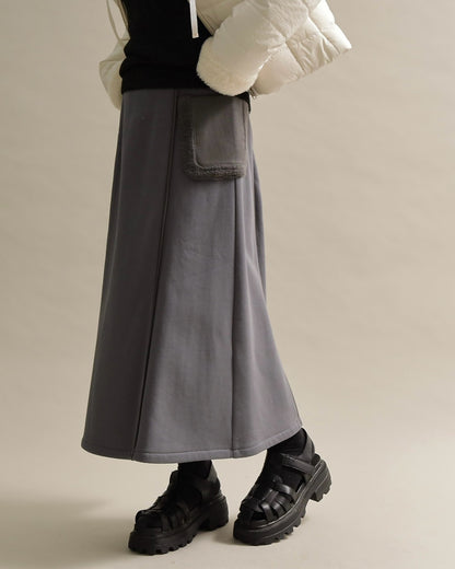 ボアポケットロングスカート